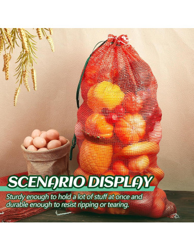 Bolsas de Malla Reutilizables Berlune 50 Pcs 45x75 cm 20 kg