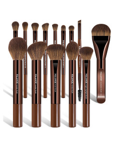 Set de 14 Brochas de Maquillaje MAANGE Sintéticas Premium