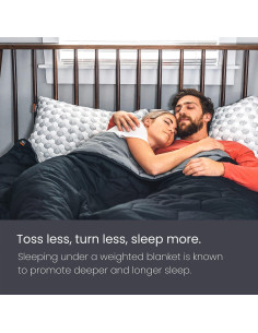 Manta con peso Layla 182.9x121.9 cm 100% algodón gris 2