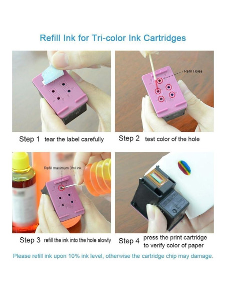 Kit de Recarga de Tinta Aomya 600ml para Cartuchos HP Canon Brother