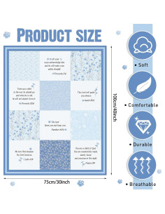 Manta de Recepción para Bebés Oudain 76x102 cm Azul Floral 2