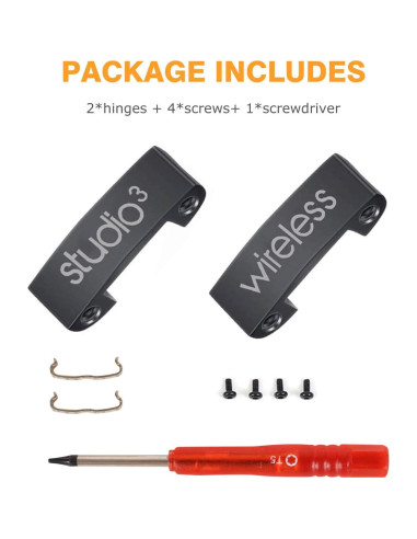 Bisagras de Reemplazo para Auriculares Beats Studio 3 - Negro