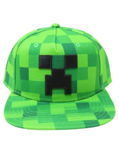 Gorro Snapback Minecraft Creeper Licenciado Niños Verde