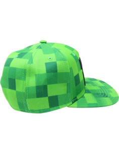Gorro Snapback Minecraft Creeper Licenciado Niños Verde 2