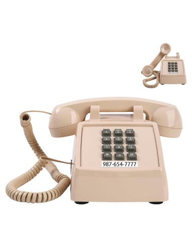 Teléfono de Escritorio Retro Beige Tradicional Americano 2500
