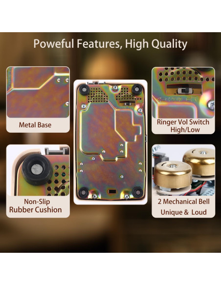 Teléfono de Escritorio Retro Beige Tradicional Americano 2500