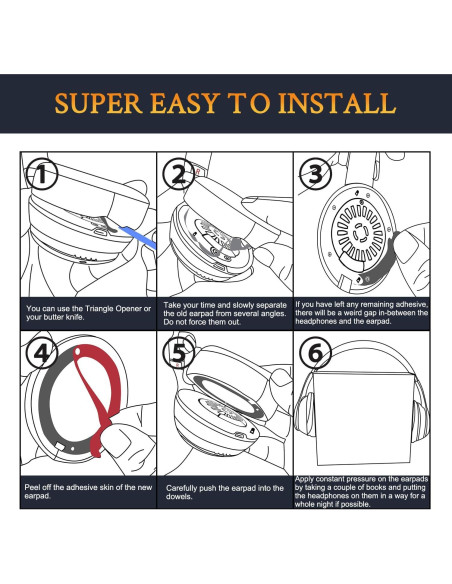 Almohadillas de Gel Refrigerante SoloWIT para Auriculares Beats Studio 2 y 3 - Negro