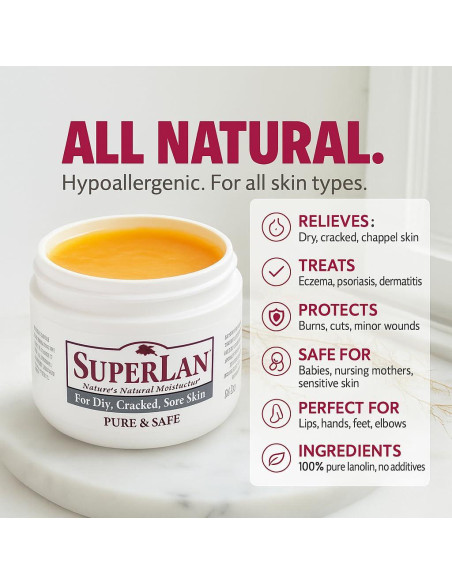 Crema Hidratante de Lanolina Superlan 28.35 g - 100% Natural