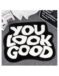 Alfombra de Baño ELDONE Te Ves Bien Negra 68.6x53.3 cm Antideslizante