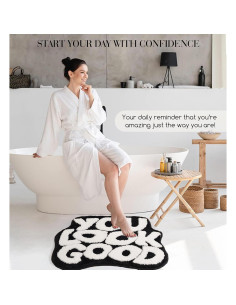 Alfombra de Baño ELDONE Te Ves Bien Negra 68.6x53.3 cm Antideslizante 2