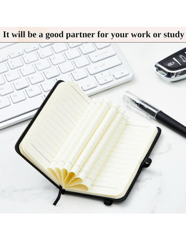 Set 16 Piezas: 8 Cuadernos de Cuero y 8 Bolígrafos Qeeenar