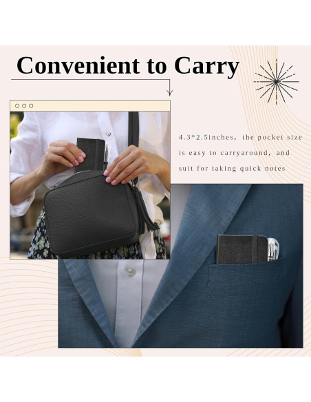 Set 16 Piezas: 8 Cuadernos de Cuero y 8 Bolígrafos Qeeenar