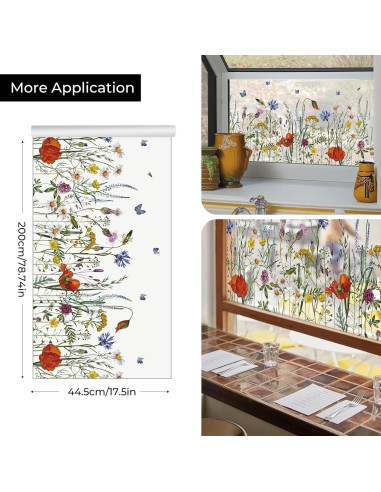 Película de Privacidad para Ventanas ADD.HERES 44.5x200cm Floral