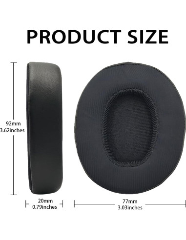 Almohadillas de Gel Refrigerante Niukeke para Skullcandy Negro