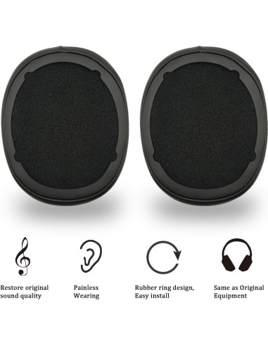 Almohadillas de Gel Refrigerante Niukeke para Skullcandy Negro