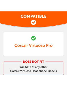 Almohadillas de Gel Refrigerante Wicked Cushions para Corsair Virtuoso Pro - Negro 2