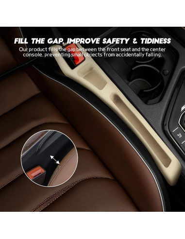 Hovom Organizador de Relleno para Asiento de Coche Beige 2PCS