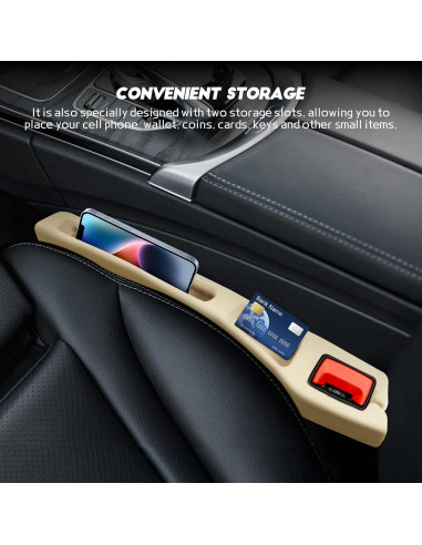 Hovom Organizador de Relleno para Asiento de Coche Beige 2PCS