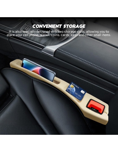 Hovom Organizador de Relleno para Asiento de Coche Beige 2PCS