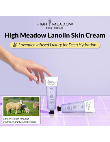 Crema Hidratante de Lanolina High Meadow 85g - Lavanda