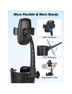 Soporte para teléfono en portavasos JOYTUTUS 2 paquetes ajustable 2