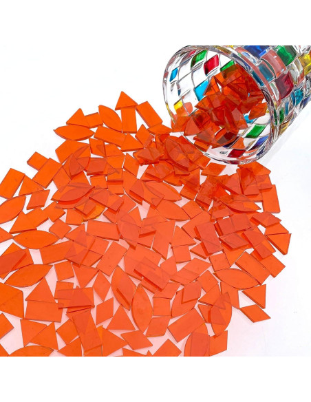 Azulejos de Mosaico de Vidrio Templado LITMIND Naranja 240 Piezas Azulejos de Mosaico de Vidrio Templado LITMIND Naranja 240 Piezas