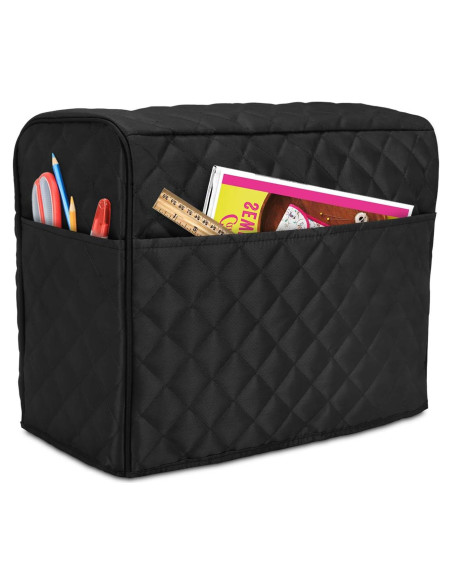 Cubierta de Polvo Luxja para Máquina de Coser Negra 44.5x20.3x34.3cm