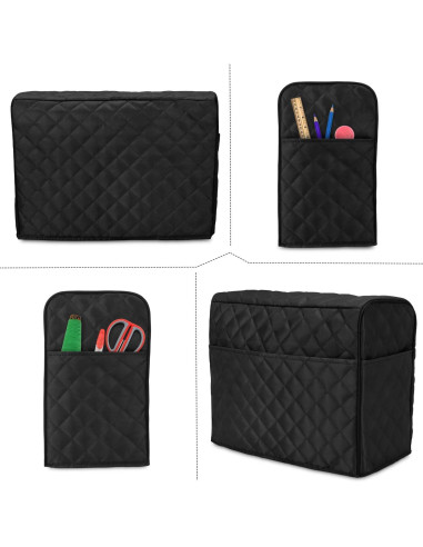Cubierta de Polvo Luxja para Máquina de Coser Negra 44.5x20.3x34.3cm