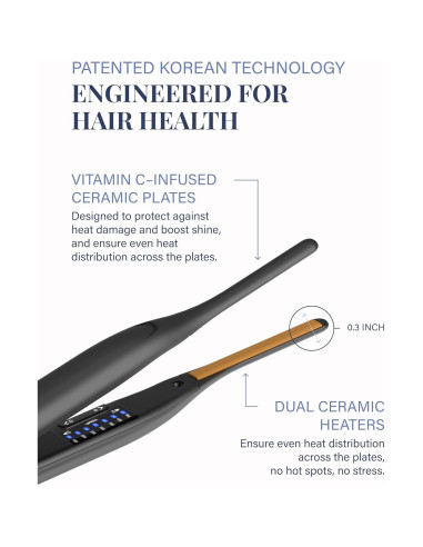 Plancha de Pelo GLAMPALM Stiletto 0.3" Cerámica Vita C