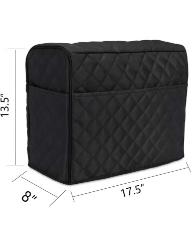 Cubierta de Polvo Luxja para Máquina de Coser Negra 44.5x20.3x34.3cm
