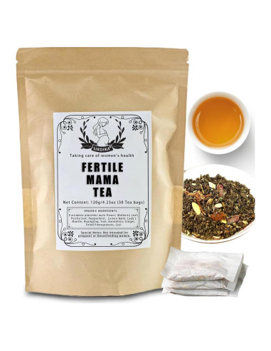 Té Orgánico Fertile Mama Nichalous 120g - 30 Bolsitas Sin Cafeína
