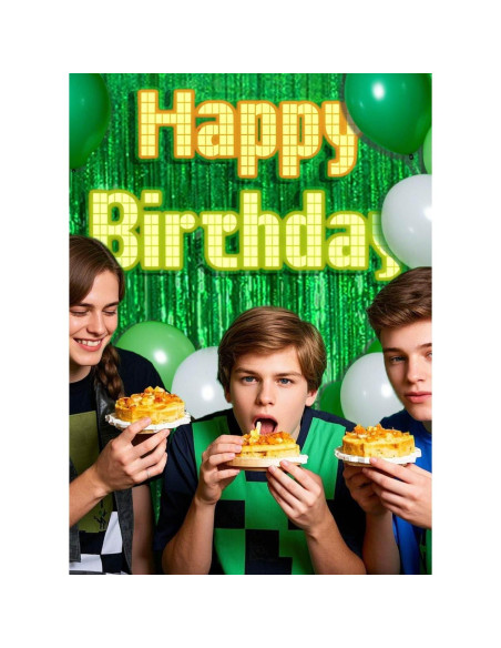 Cortinas de Flecos Metálicas Verdes Ofisany 1.83m x 0.91m - Paquete de 2