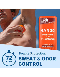 Desodorante Antitranspirante Mando 74.9 g Paquete de 2 - Aroma Cuero Bourbon 2