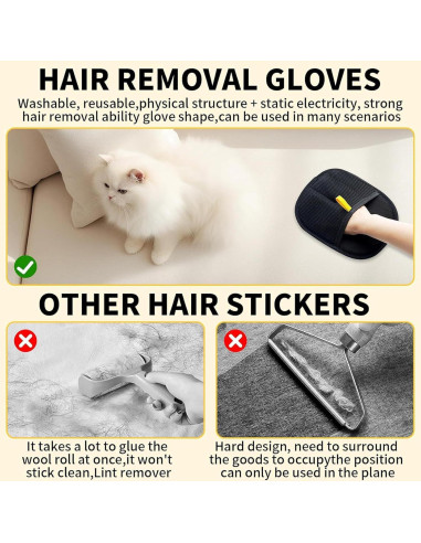 Guante Eliminador de Pelo de Mascota Babigo Reutilizable 1 pieza