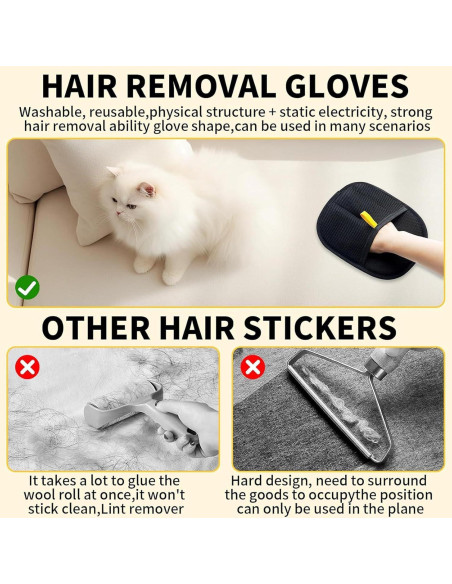 Guante Eliminador de Pelo de Mascota Babigo Reutilizable 1 pieza