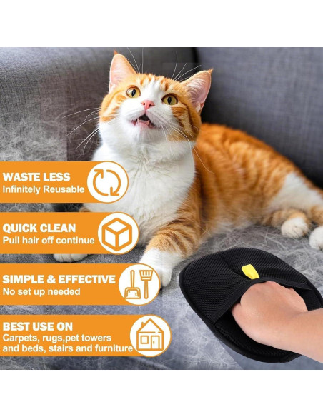 Guante Eliminador de Pelo de Mascota Babigo Reutilizable 1 pieza