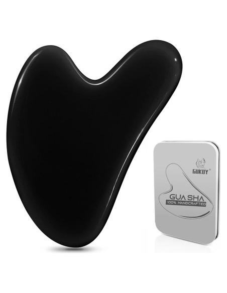 Tablero Gua Sha Negro GUKOY para Masaje Facial y Terapia