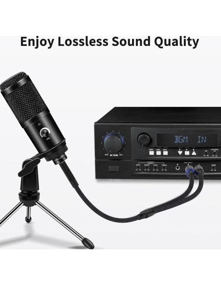 Adaptador de Audio 3.5mm a RCA ZTOXLR 2.01m Alta Calidad