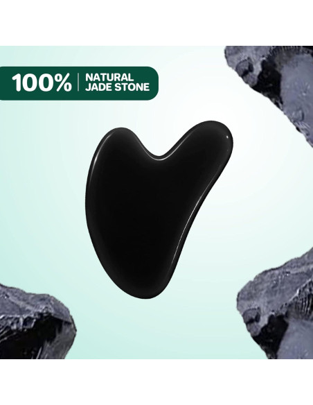 Tablero Gua Sha Negro GUKOY para Masaje Facial y Terapia