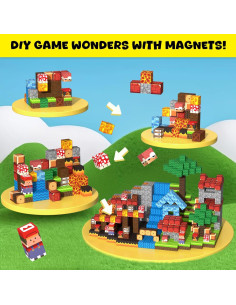 Juego de Bloques Magnéticos TENYEAH 64 Piezas para Niños 3+ 2