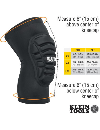 Rodilleras Acolchadas Klein Tools 60614 S/M Negro Transpirables