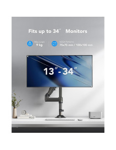Soporte de Monitor HUANUO Ajustable 13-34" Negro VESA 75/100 2