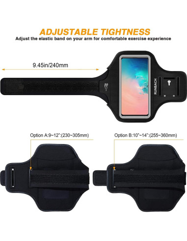 Brazalete RUNBACH para Samsung Galaxy hasta 15.7 cm Negro