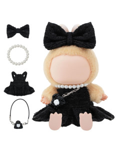 Ropa de Muñeca Woplagyreat 17 cm Vestido Negro Accesorios