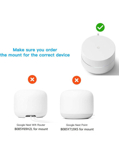 Soporte de Pared para Google WiFi 2016/2020 OkeMeeo - Blanco