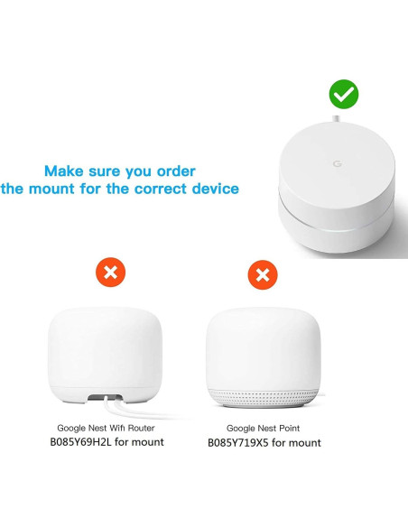 Soporte de Pared para Google WiFi 2016/2020 OkeMeeo - Blanco