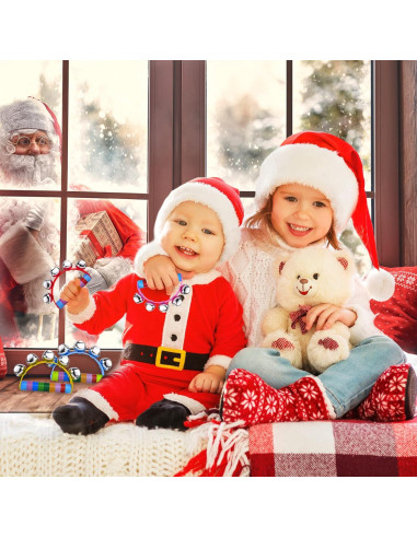 Campanas de Mano MIAHART 6 Piezas de Madera para Navidad