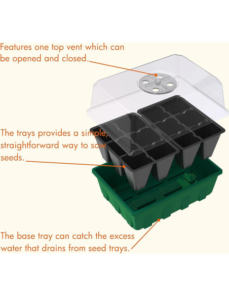 Set de Propagador de Jardín Gardzen 10 Piezas 12 Celdas