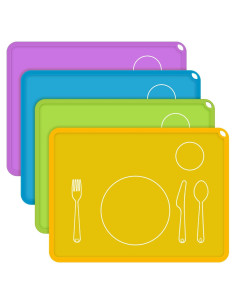 Manteles de Silicona Zhehao 4 Pcs 40.6 x 30.5 cm para Bebés