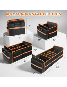 Organizador de Maletero Plegable SKYJDM 95L con Bolsa Térmica 2